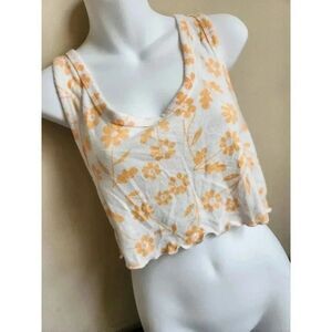 Nwt Colsie floral print crop tank top sizeLarge